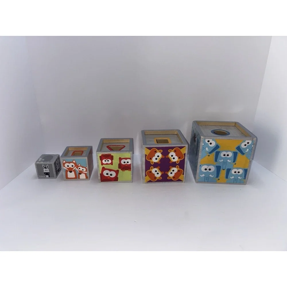 J'adore  Animal & Number Nesting Blocks No Shapes